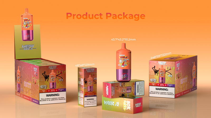 Empaque Premium Vaper Desechable MESII Magic X7 7 en 1