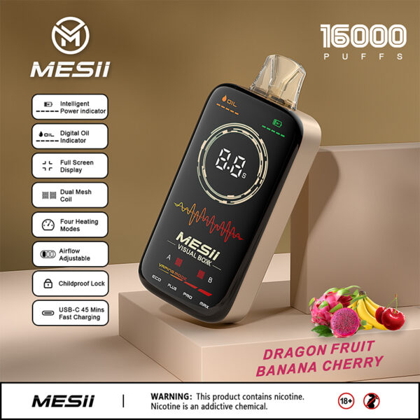 Fruta del Dragón, Plátano y Cereza | Vaper al por Mayor MESII Visual Boxx 16K