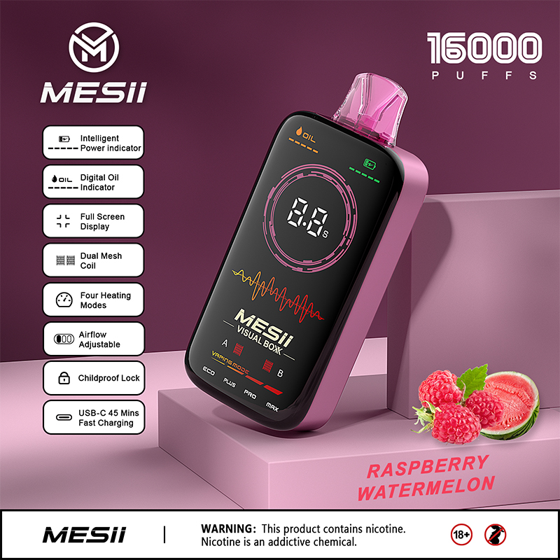 Mesii Visual Boxx 16,000 Cadalas Disposable Vape With Full Screen Display - Imagen 7