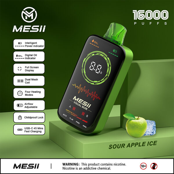 Manzana Ácida Ice | Vaper al por Mayor MESII Visual Boxx 16K