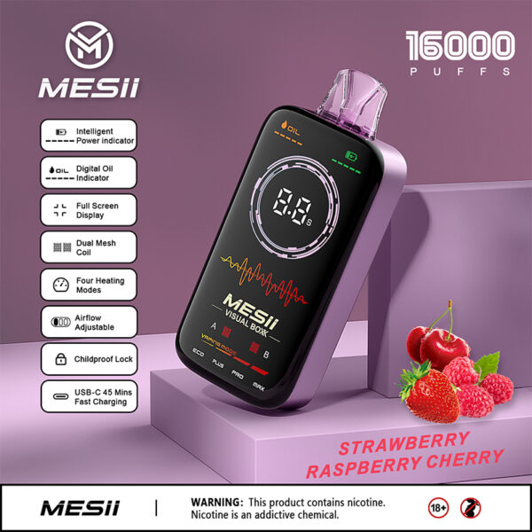 Fresa, Frambuesa y Cereza | Vaper al por Mayor MESII Visual Boxx 16K
