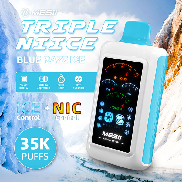MESII Triple Nicotine Disposable Baya Azul Helada Vape