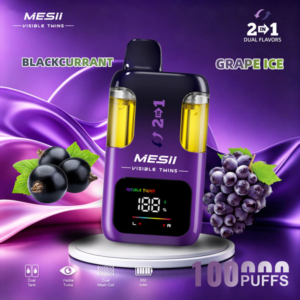 Mesii Visible Twins 2 en 1 Grosella negra y helado de uva
