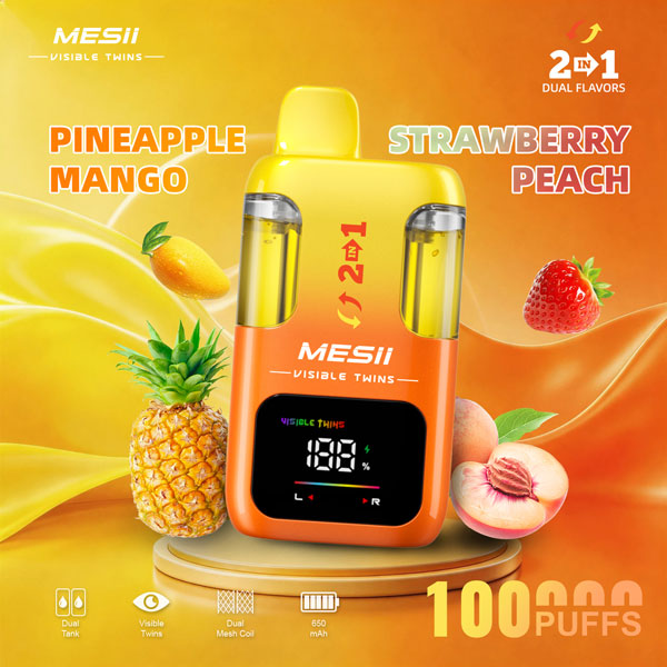 Messi Visible Twins 2 en 1 Piña Mango y Fresa Melocotón