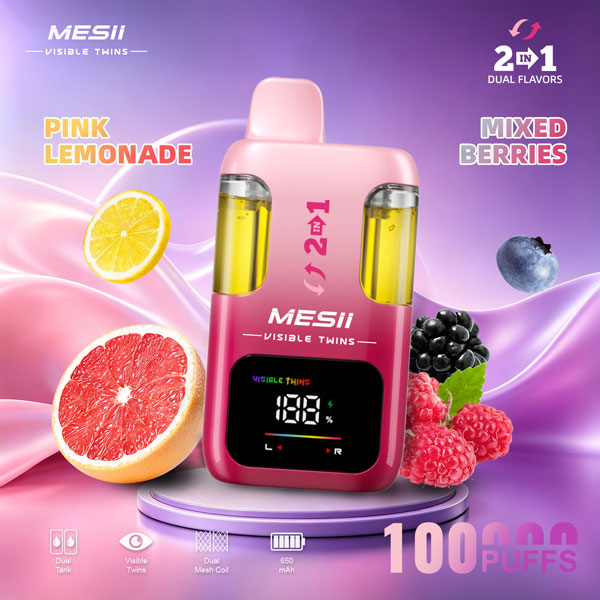 Messi Visible Twins 2 en 1 Limonada Rosa y Frutos Rojos