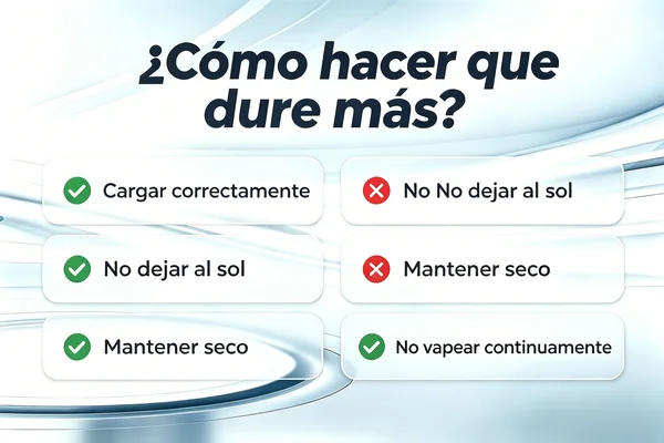 Consejos para prolongar la duración de un vaper recargable