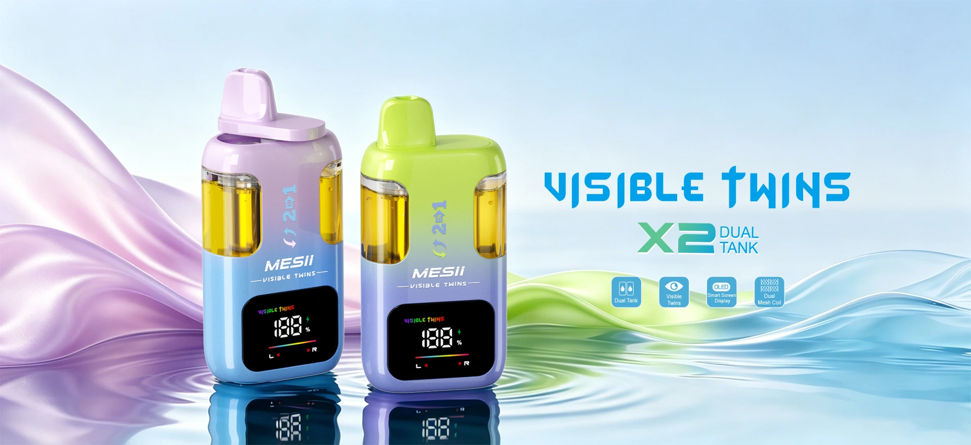 MESII 100000 Puffs Vape with 2 Flavors Coming Soon