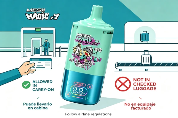 Se puede llevar un vape en el avión, pero no en el equipaje facturado