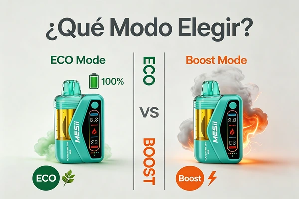 Modo ECO vs Boost en un vape MESII