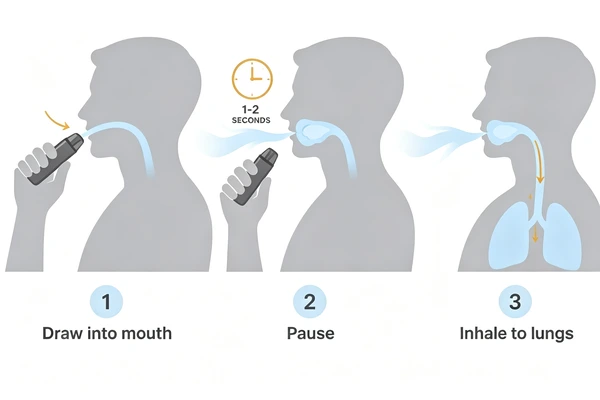 Técnica de inhalación MTL Inhalando MTL