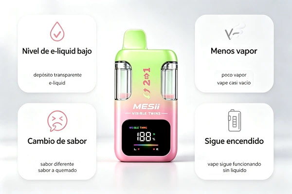 cómo saber si un vape está vacío señales