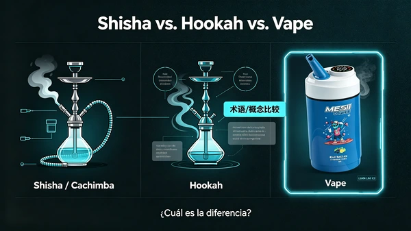 shisha vs hookah vs vape diferencias